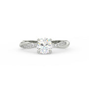 1.36Ct Infinity Moissanite Engagement Ring – Rose Gold Twist Solitaire